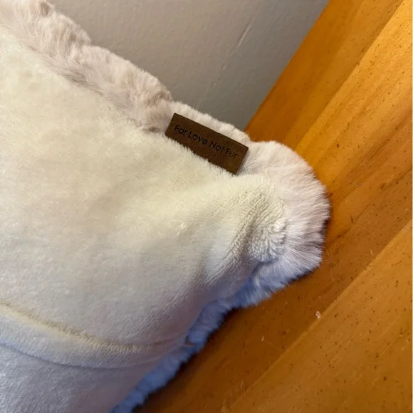 Fuzzy White Throw Pillow - Picture 3 of 3